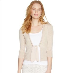 NWT WHBM 3/4 Sleeve Woven Tie-Front Coverup